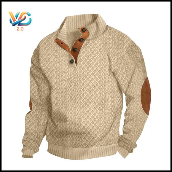Men's Quarter Zip Pullover Sweatshirt Long Sleeve Casual Active Wear